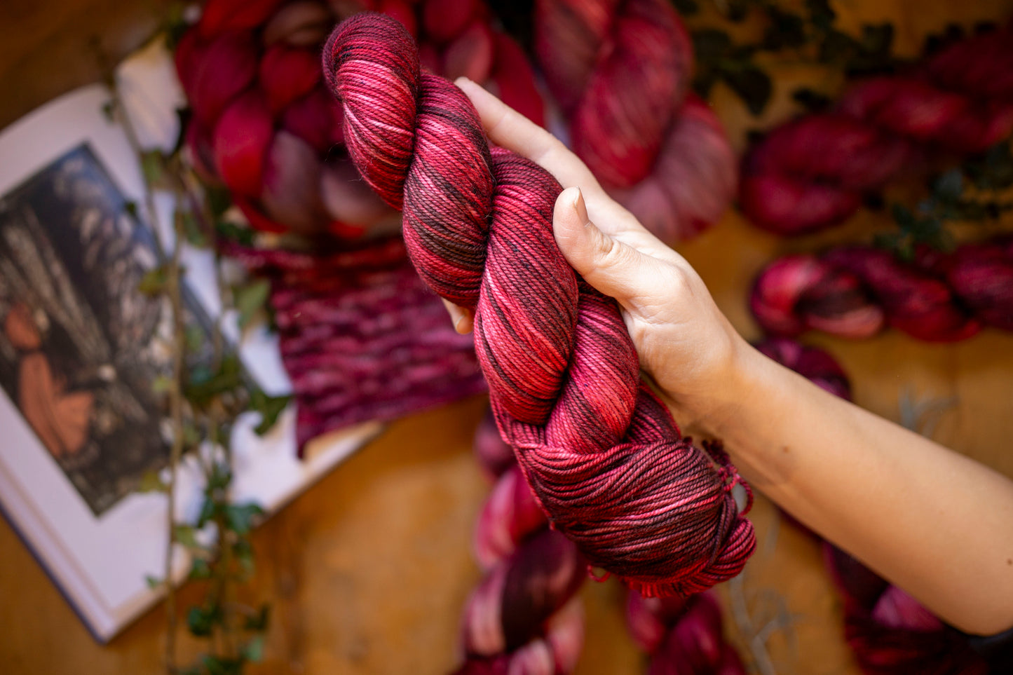 Little red velvet cloak - SW Merino DK
