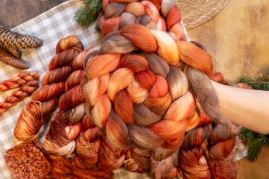 Lingonberry Basket - Kent Romney Fibre
