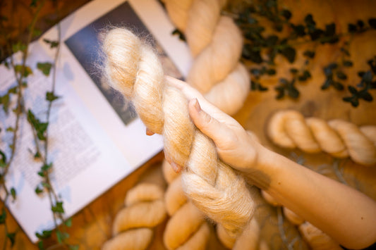 A singing soaring lark - Mohair Fluff