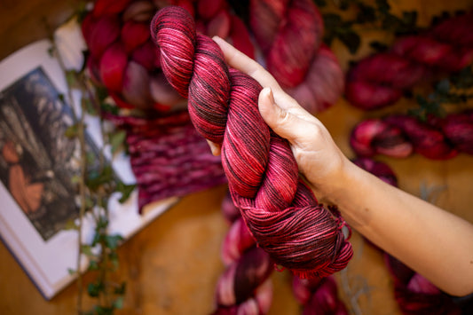 Little red velvet cloak - SW Merino DK